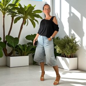 Blusa un tirante negro